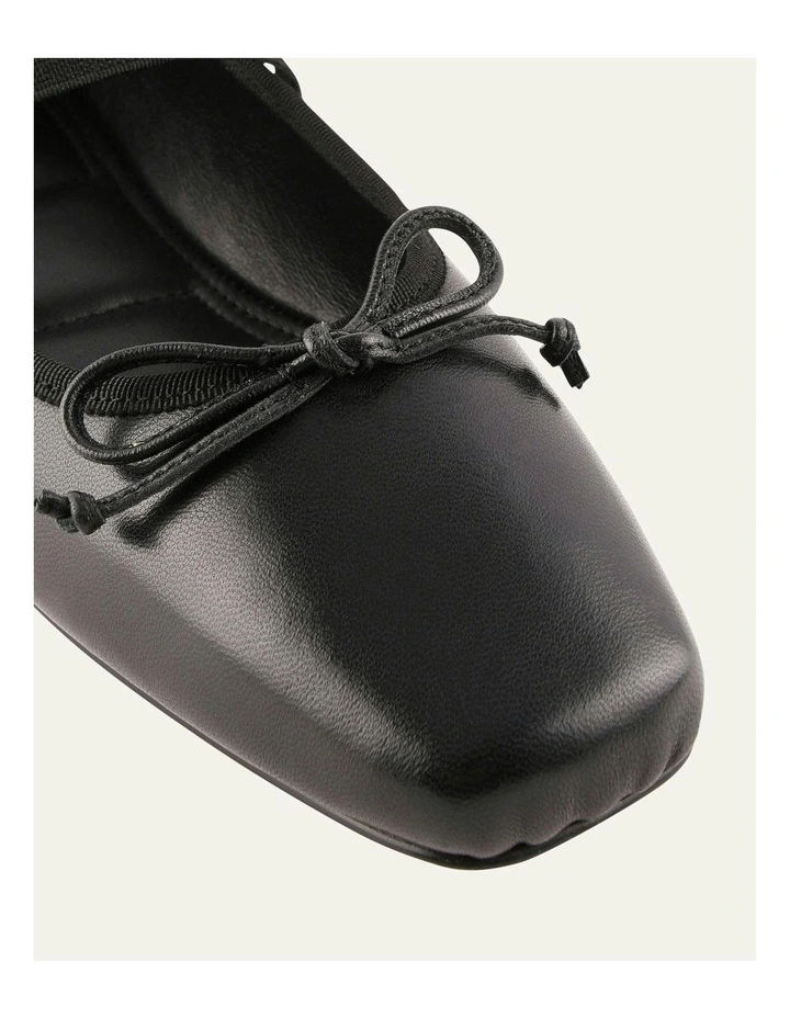Asha Dress Flats in Black Leather image 3