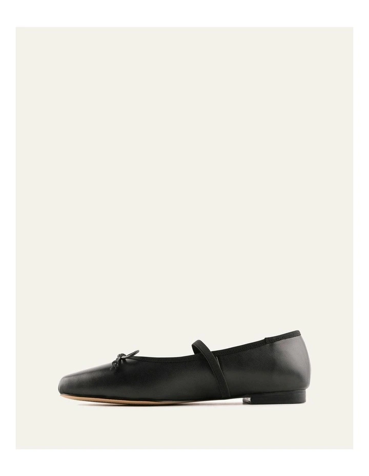 Asha Dress Flats in Black Leather image 5