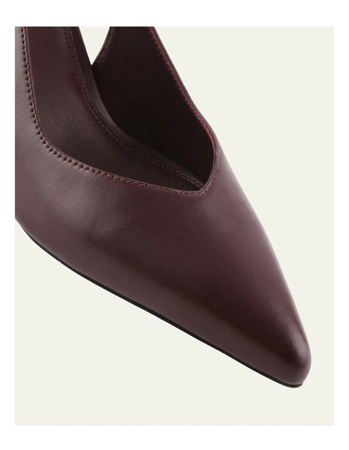 Gracie Low Heels in Merlot Leather image 3