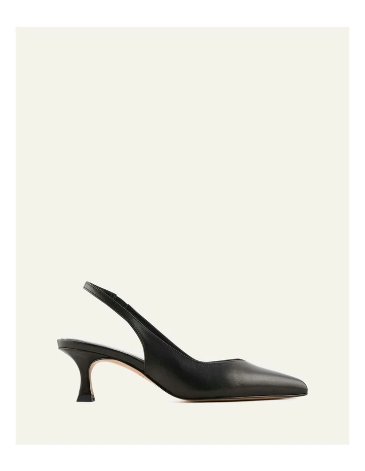 Leather Gracie Low Heels in  Black image 1