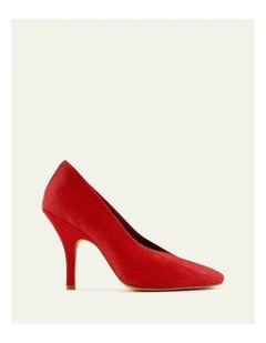 Carey Leather High Heels in Chilli