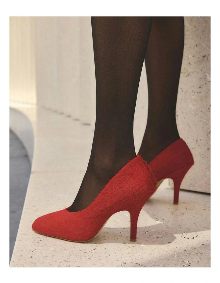Carey Leather High Heels in Chilli image 2