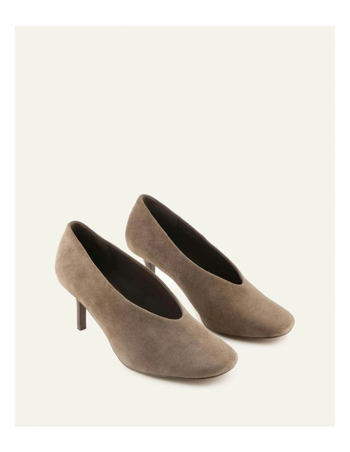 Ella Suede Mid Heels in Ash image 2