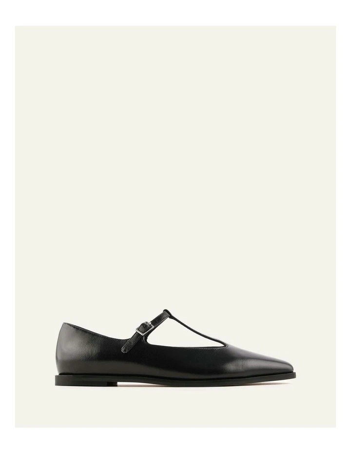 Leather Jenson Dress Flats in Black image 1