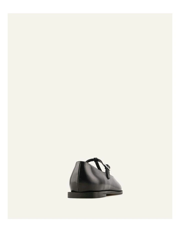 Leather Jenson Dress Flats in Black image 4
