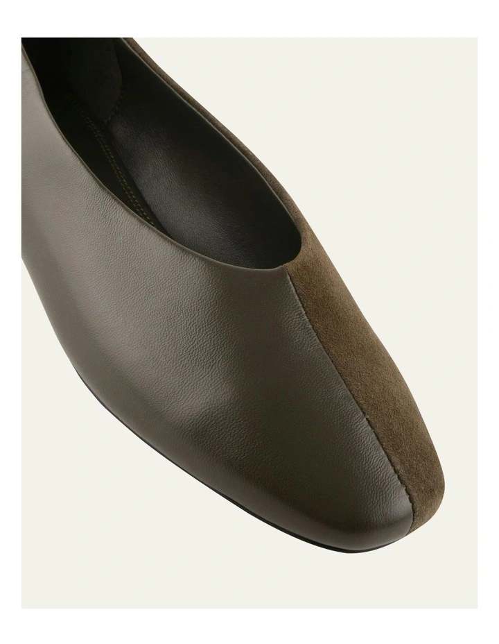 Roxy Dress Flats in Dark Olive Multi image 3