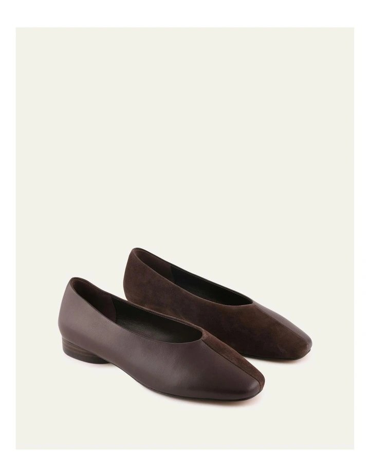 Dress Flats in Bitter Choc Multi image 2