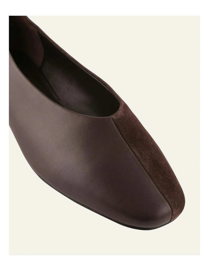 Dress Flats in Bitter Choc Multi image 3