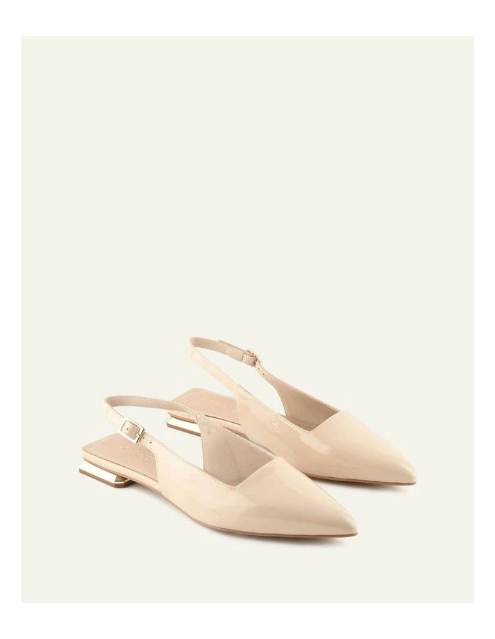 Eclipse Dress Flats Patent in Sand image 2