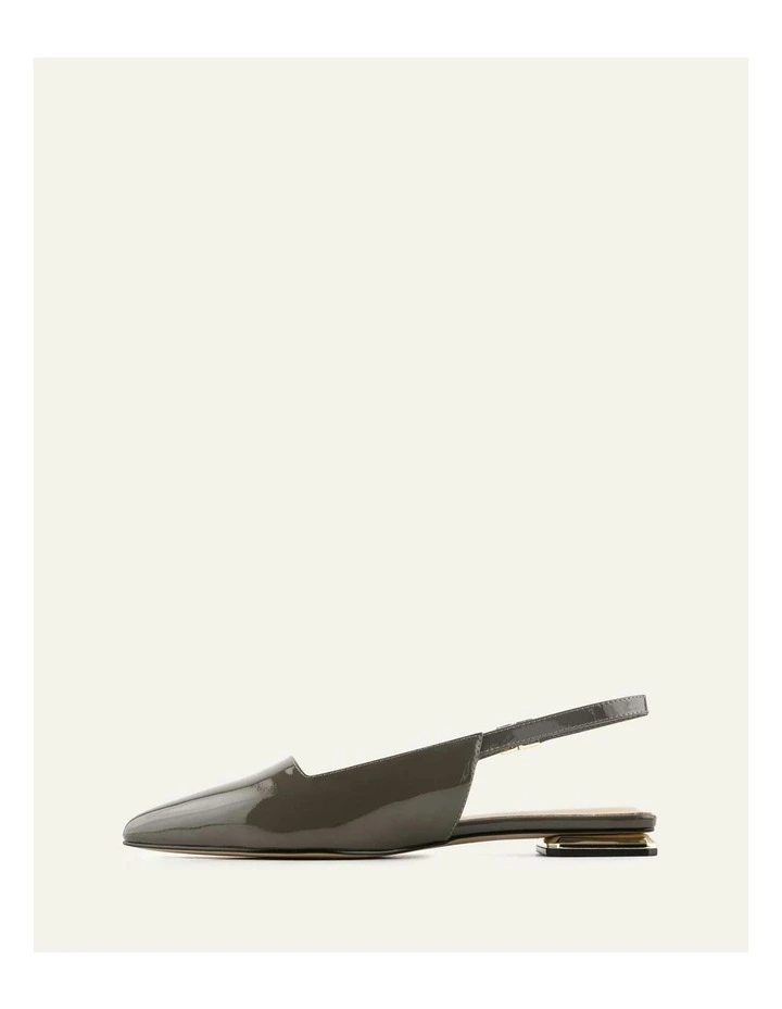 Eclipse Patent Dress Flats in Dark Olive image 5