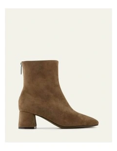 Nori Mid Ankle Boots in Bark Suede