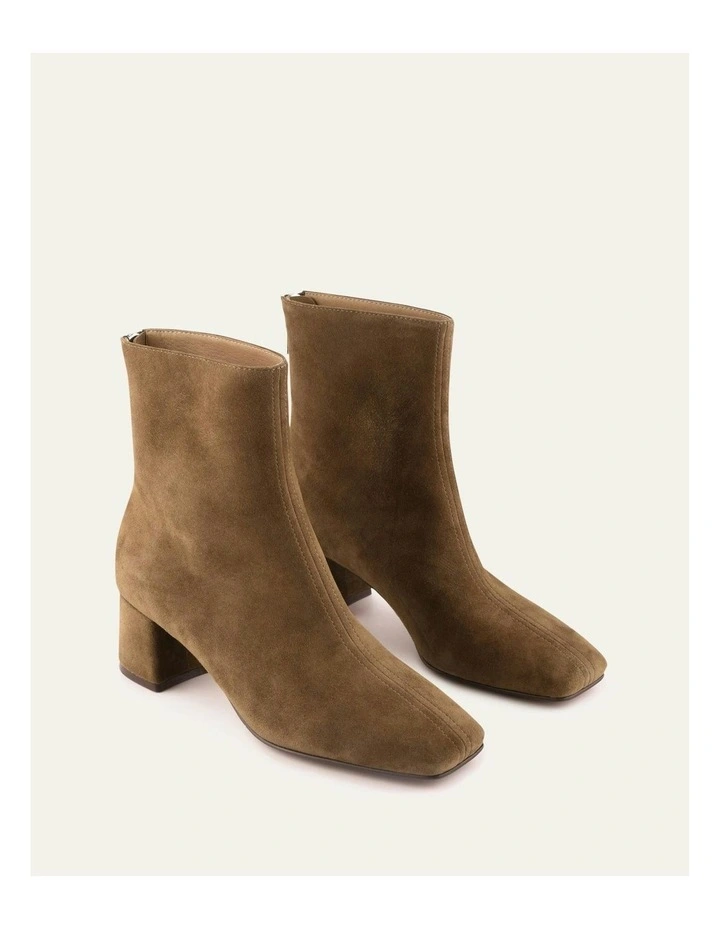 Nori Mid Ankle Boots in Bark Suede image 2