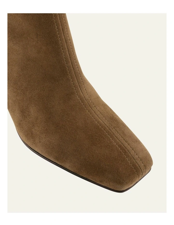 Nori Mid Ankle Boots in Bark Suede image 3