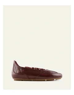 Umber Leather Sneakers in Mulberry