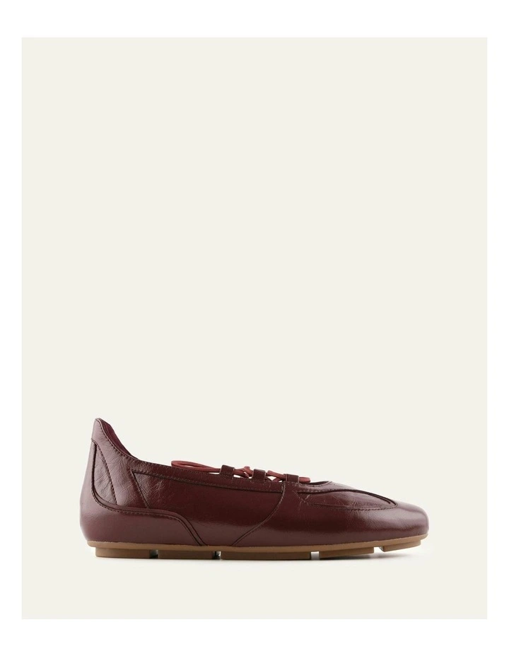 Umber Leather Sneakers in Mulberry image 1