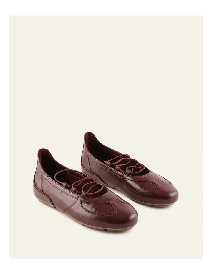 Umber Leather Sneakers in Mulberry image 3