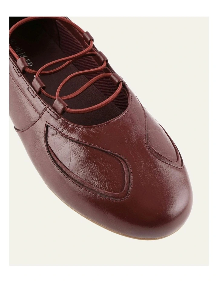 Umber Leather Sneakers in Mulberry image 4