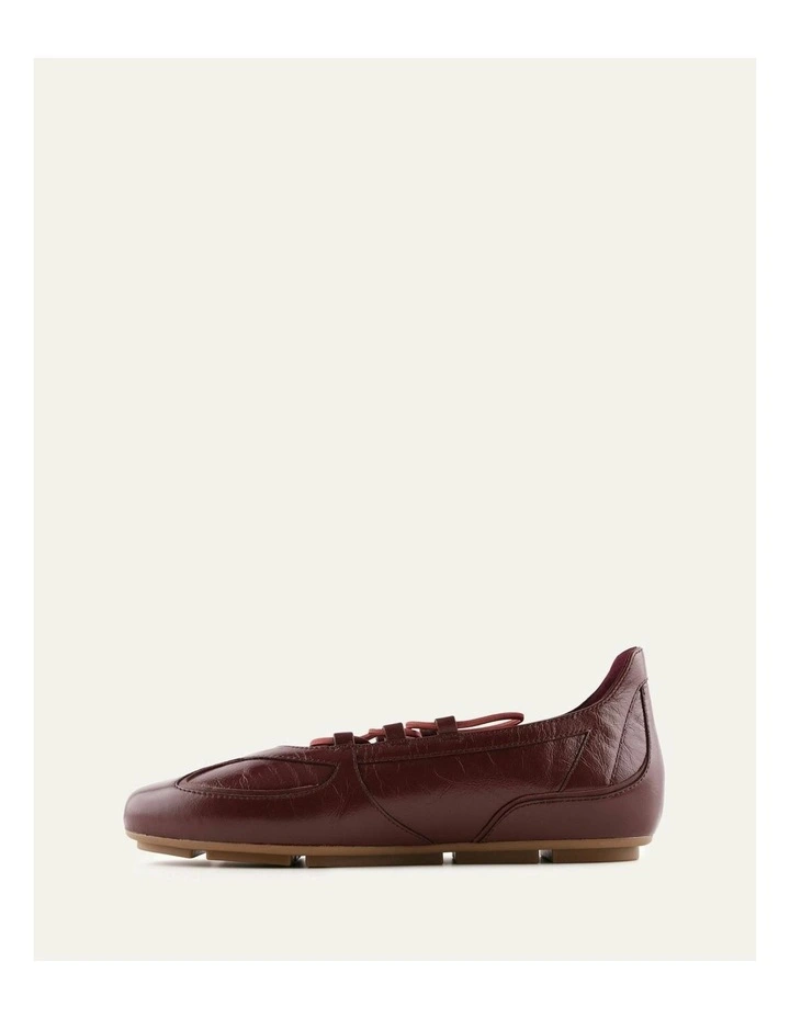 Umber Leather Sneakers in Mulberry image 6