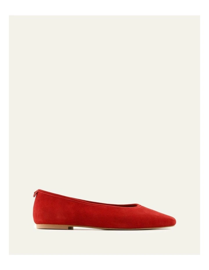 Serena Casual Flats in Chilli Suede image 1