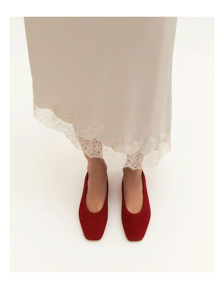 Serena Casual Flats in Chilli Suede image 2