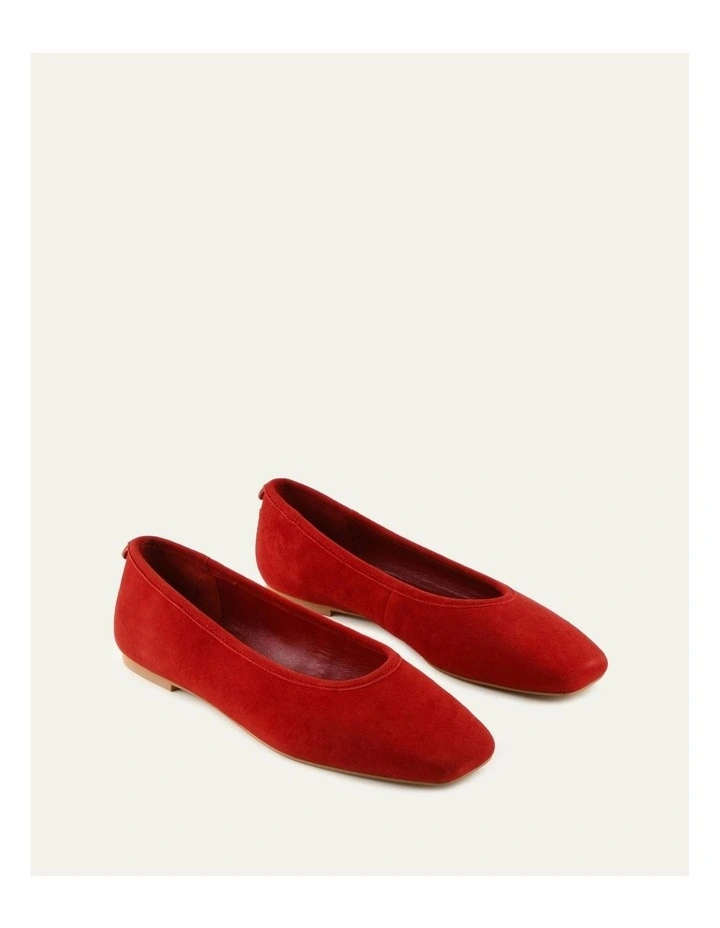 Serena Casual Flats in Chilli Suede image 3