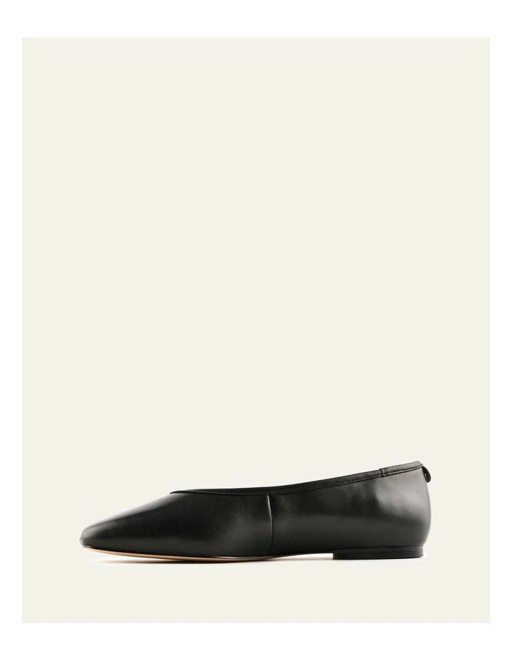 Serena Leather Casual Flats in Black image 6