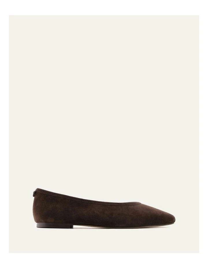 Serena Casual Flats in Bitter Choc Suede image 1