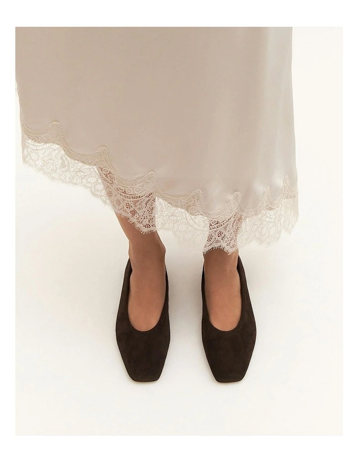 Serena Casual Flats in Bitter Choc Suede image 2