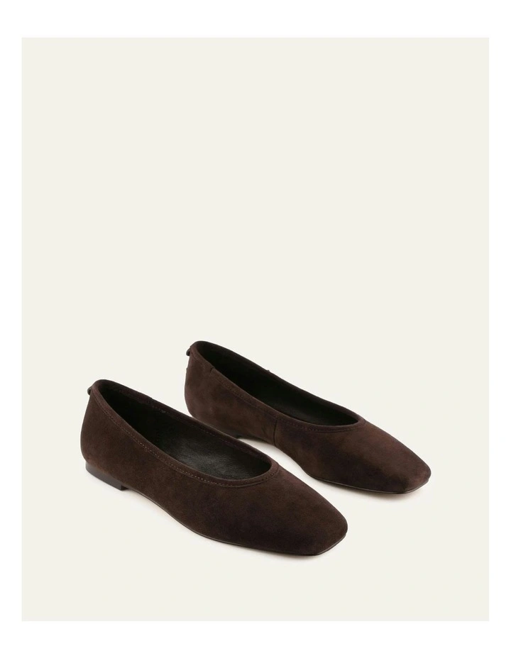 Serena Casual Flats in Bitter Choc Suede image 3