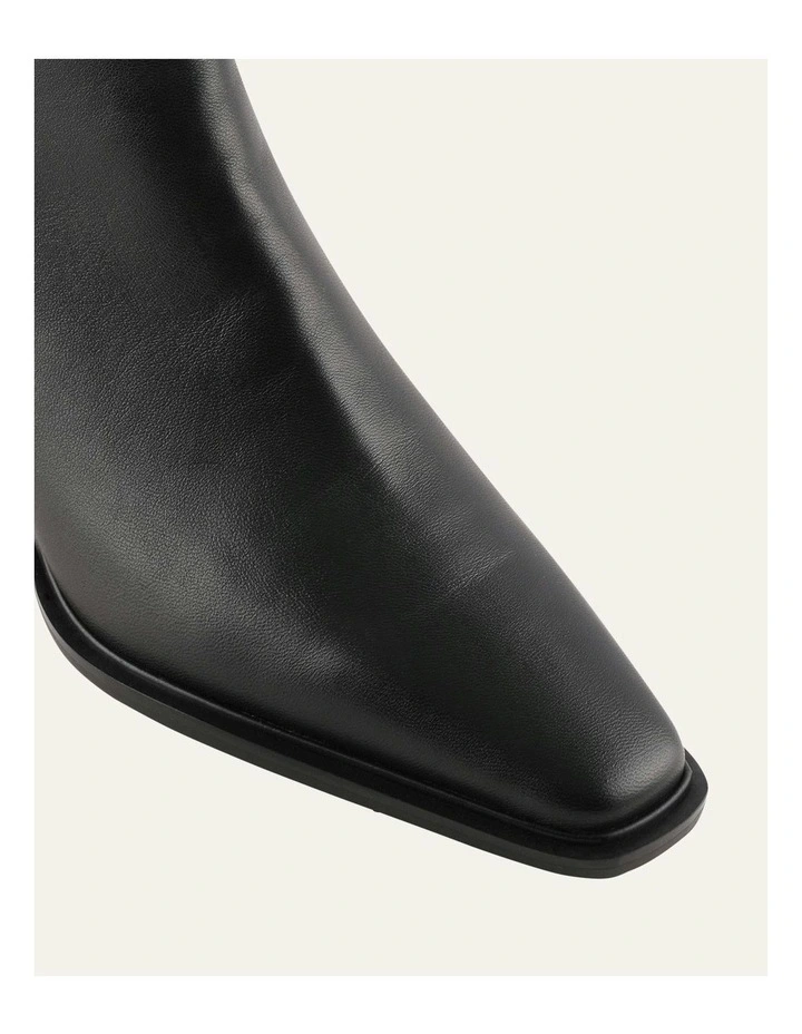 Farrow Leather Flat Ankle Boots in Black image 3