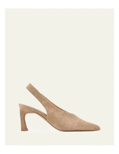Evie Mid Heels in Latte Suede