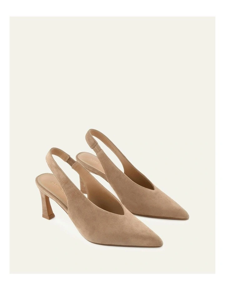Evie Mid Heels in Latte Suede image 2