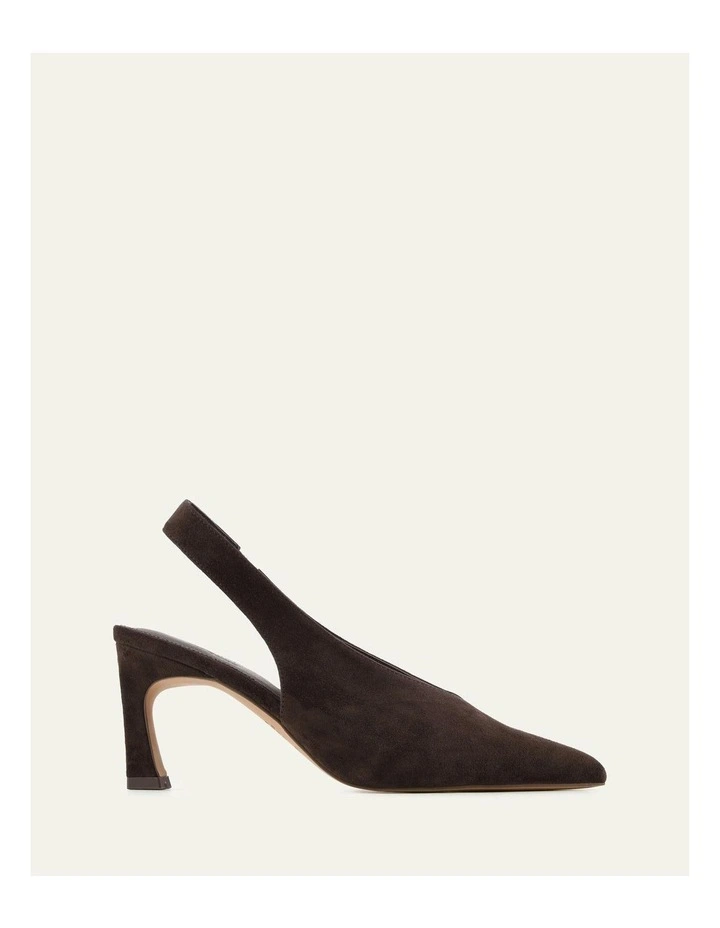 Evie Mid Heels in Bitter Choc Suede image 1