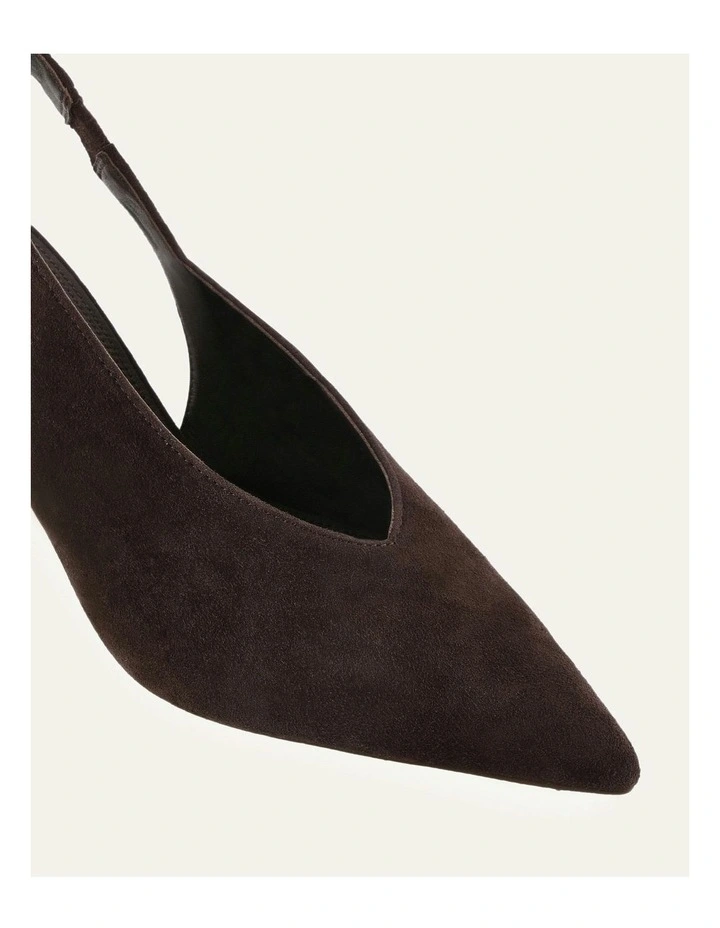 Evie Mid Heels in Bitter Choc Suede image 3