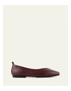 Nico Casual Flats in Merlot Leather