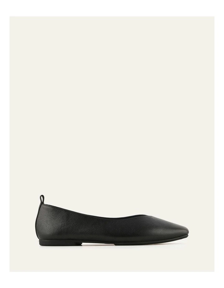 Nico Casual Flats in Black Leather image 1