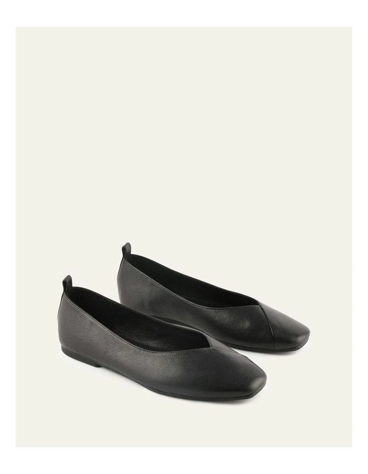 Nico Casual Flats in Black Leather image 2