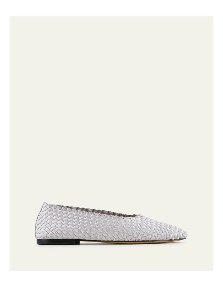 Vivienne Casual Flats in Silver Satin image 1