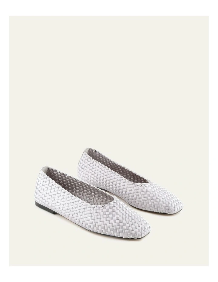 Vivienne Casual Flats in Silver Satin image 2