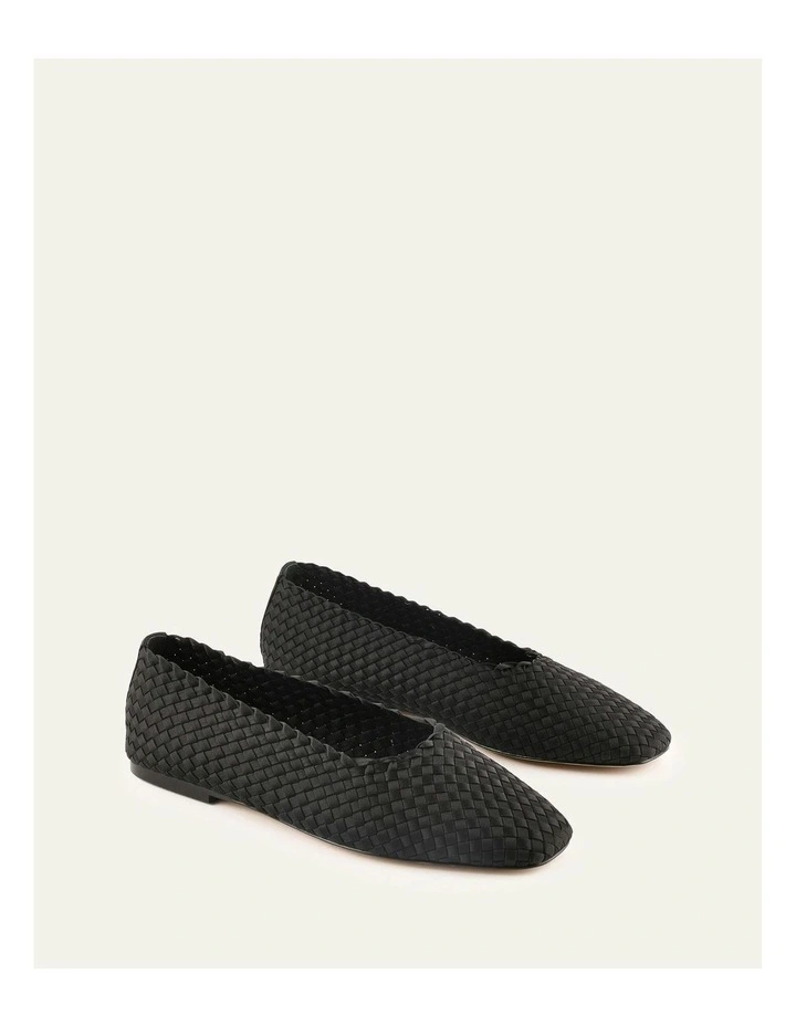 Vivienne Casual Flats in Black Satin image 2