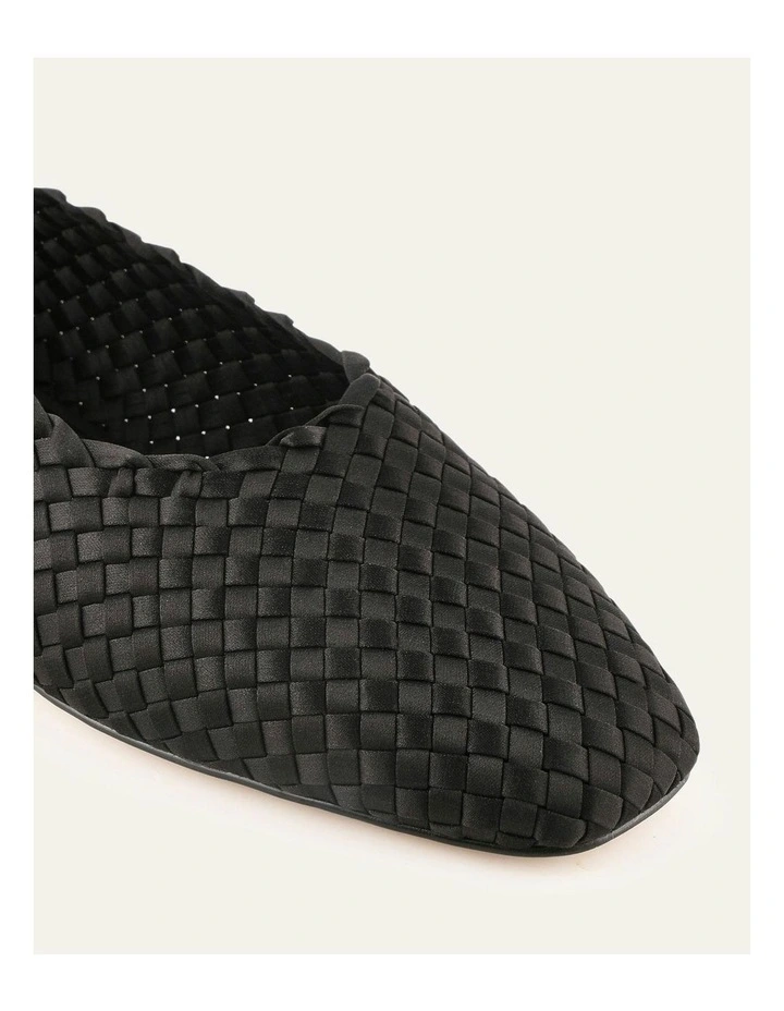Vivienne Casual Flats in Black Satin image 3
