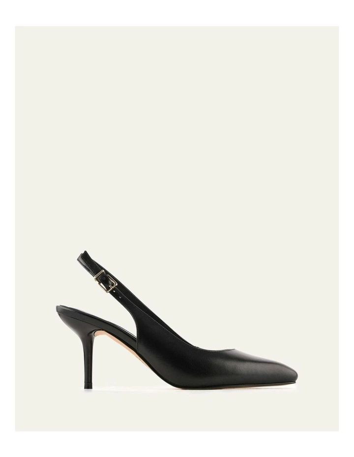 Terrance Mid Heels in Black Leather image 1