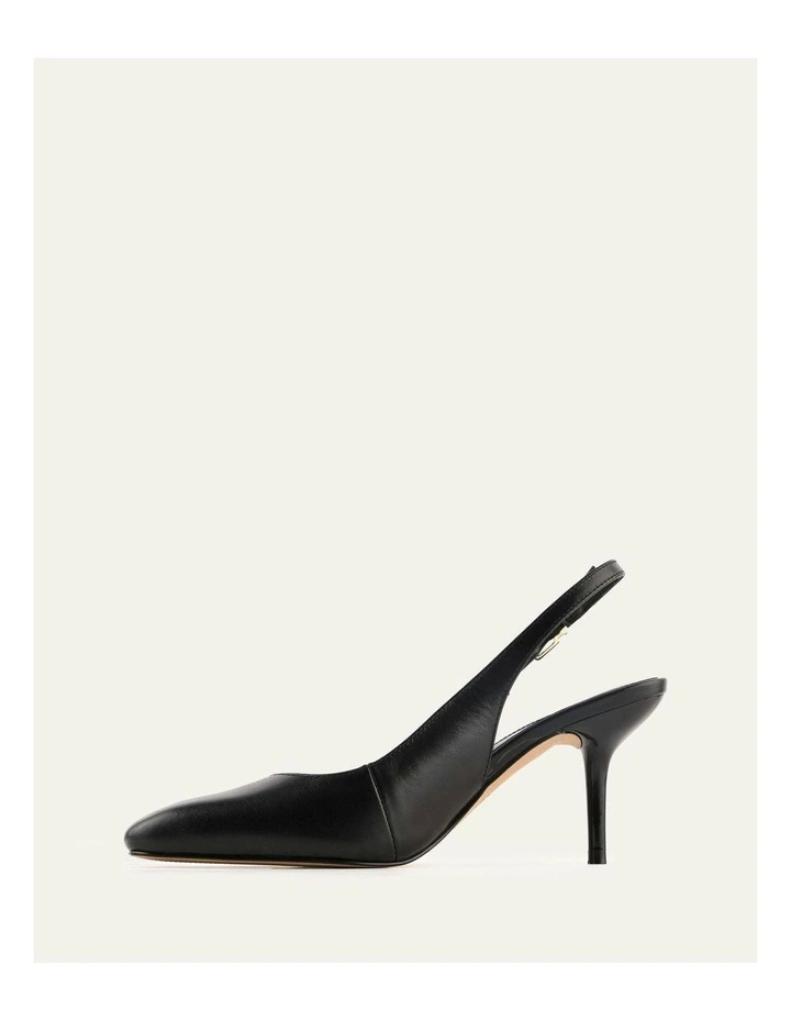 Terrance Mid Heels in Black Leather image 5