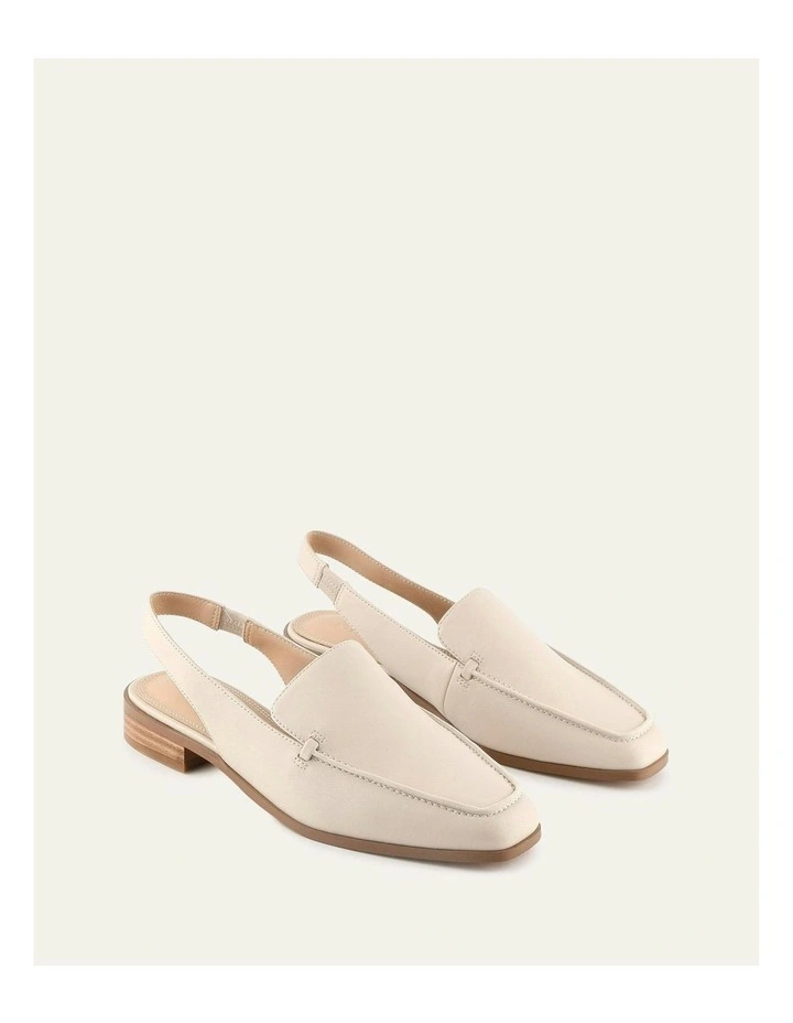 Rana Casual Flats in Off White Leather image 2