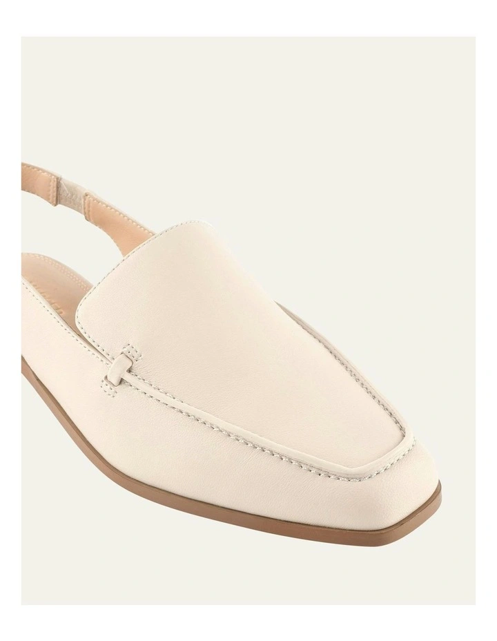 Rana Casual Flats in Off White Leather image 3