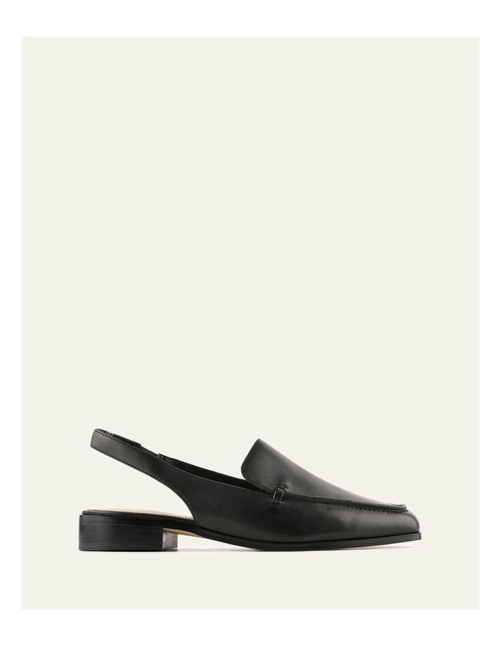 Rana Casual Flats in Black Leather image 1