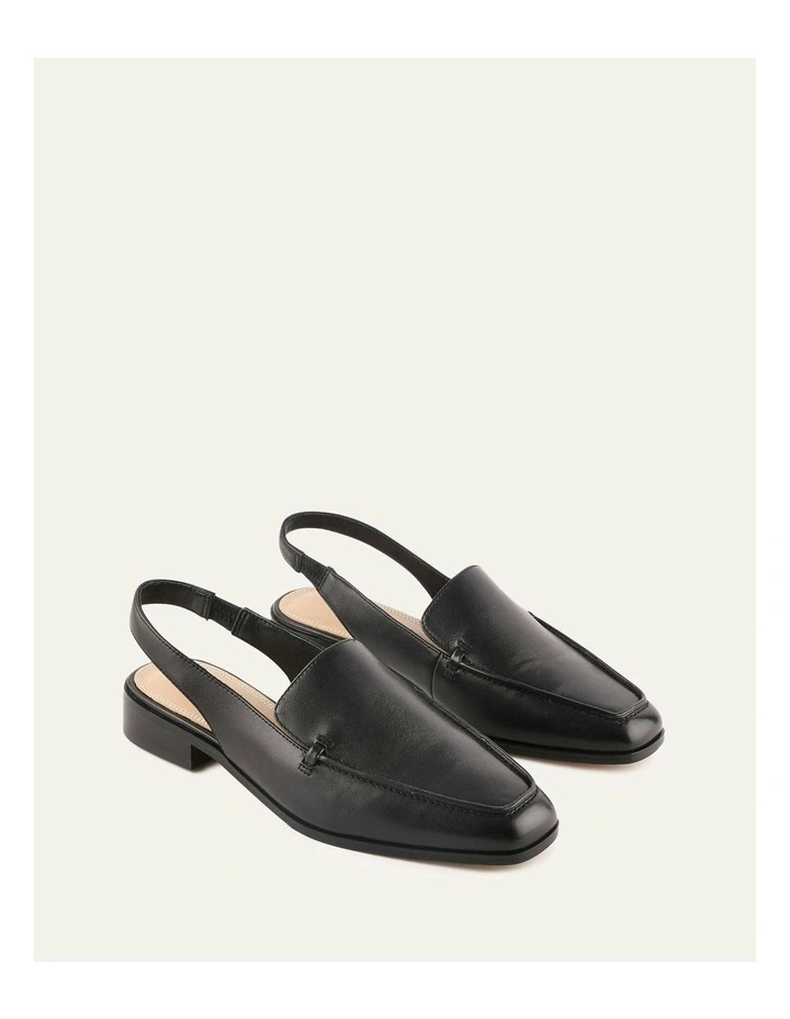 Rana Casual Flats in Black Leather image 2