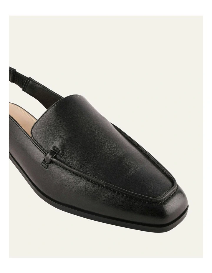 Rana Casual Flats in Black Leather image 3