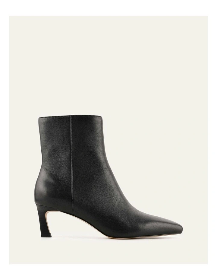 Gabby Mid Ankle Boots in Black Leather image 1