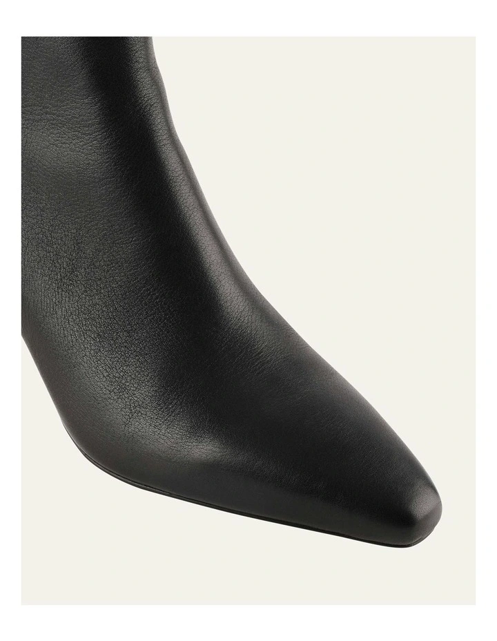 Gabby Mid Ankle Boots in Black Leather image 3